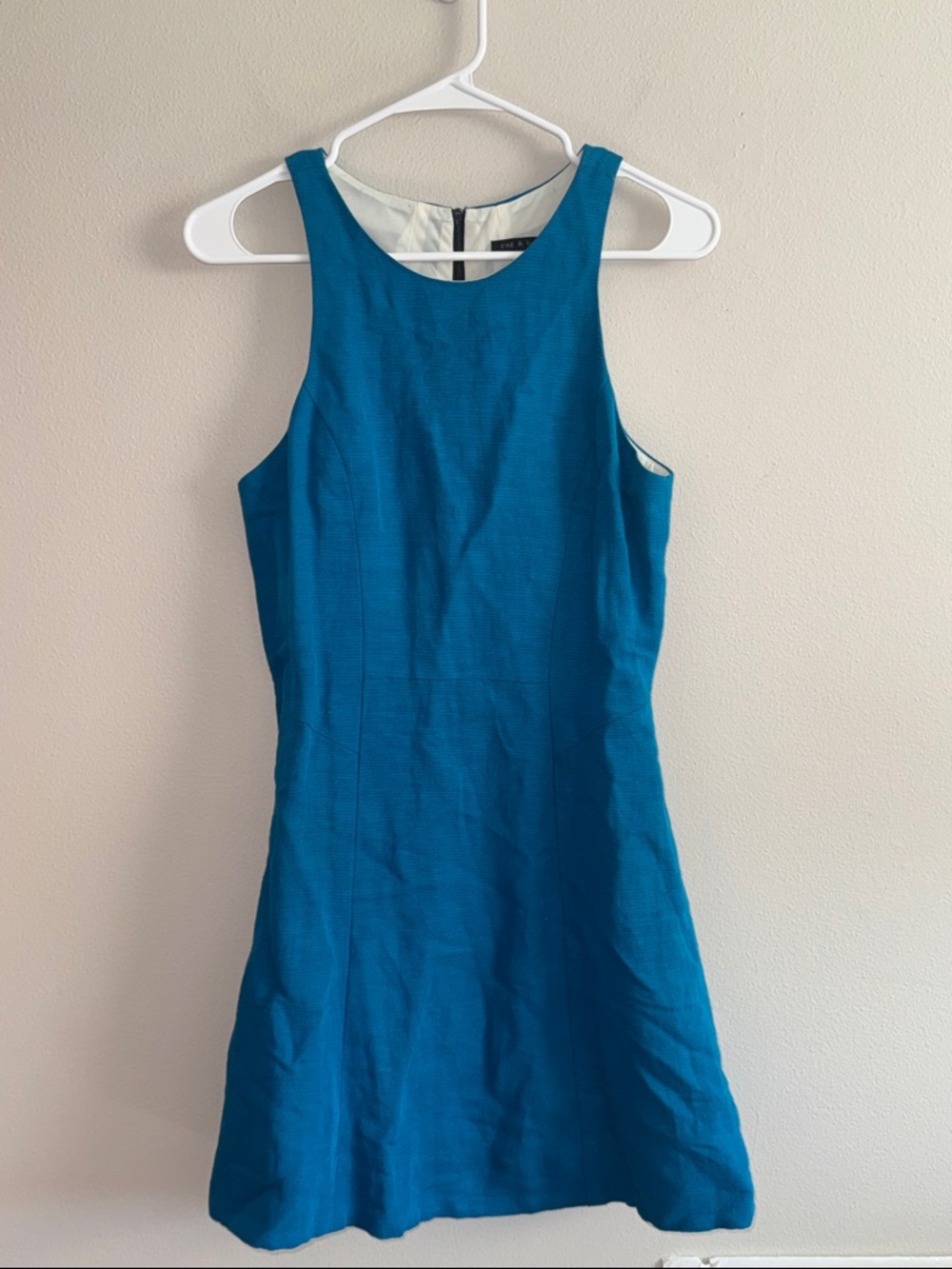 Rag and Bone 4 dress sleeveless womens blue linen blend summer designer